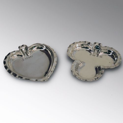 Pair of Victorian Silver Pin Trays