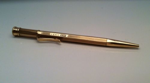 9ct Gold Propelling Pencil by Sampson & Mordan