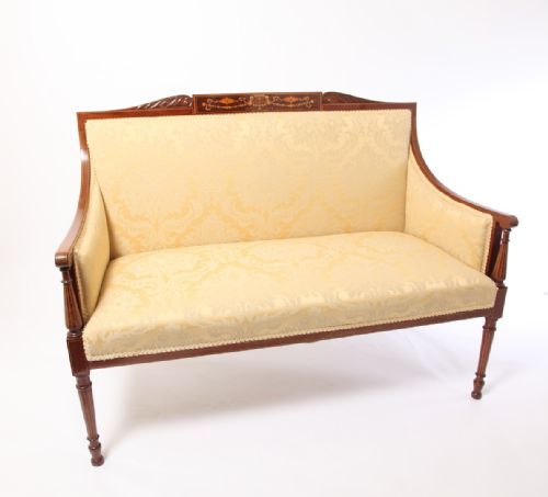 Beautiful Edwardian Sheraton Revival Settee