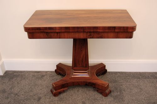 Quality George IV Rosewood Card Table