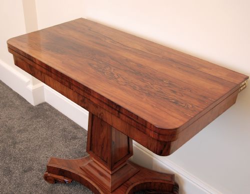 fig 1. Quality George IV Rosewood Card Table