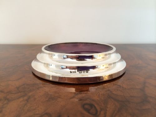 Silver & Guilloche Enamel Pin Tray