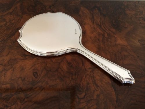 George V Silver Hand Mirror