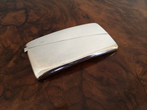 fig 1. George V Curved Silver Card Case