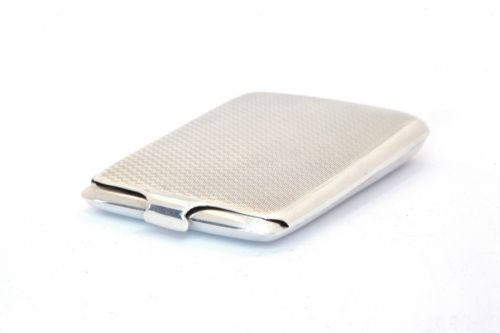 Engine Turned Silver Card Case
