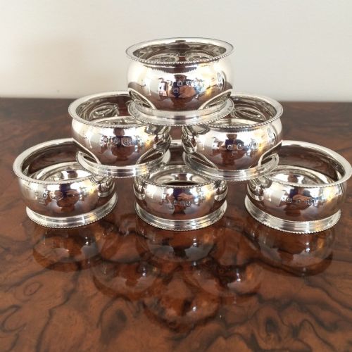 Six Victorian Silver Napkin Rings