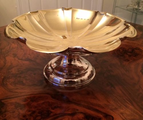 Stunning Victorian Silver Gilt Tazza