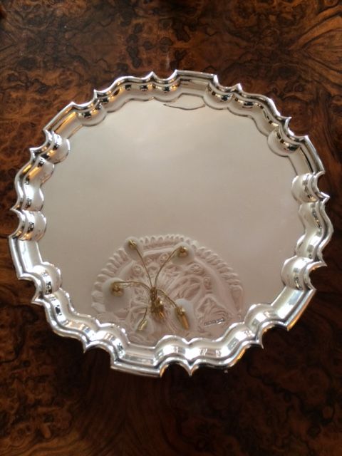 Large Silver Salver, Walker & Hall 1915