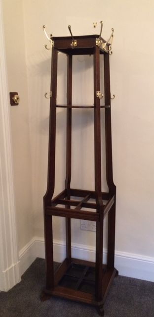 George V Oak Coat and Stick/umbrella Stand
