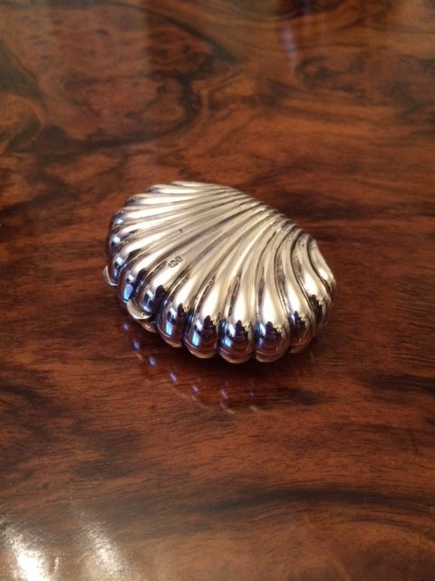 Very Pretty Silver Shell Box, 1891