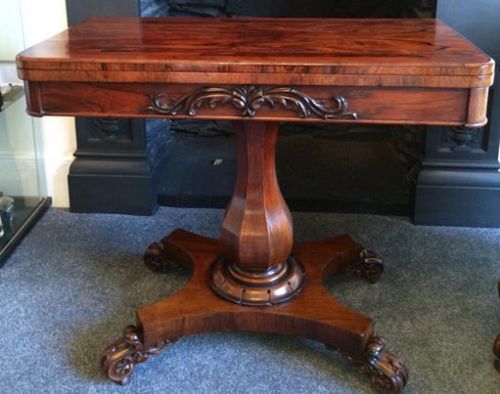 Quality Victorian Rosewood Card Table