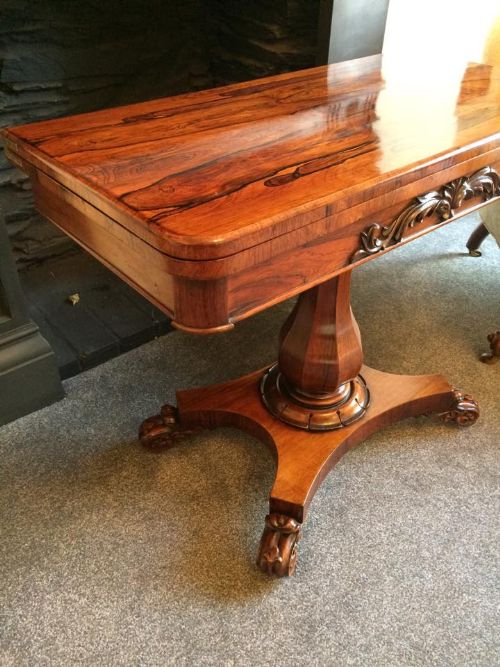 fig 1. Quality Victorian Rosewood Card Table