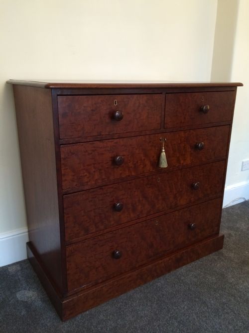 Victorian Plum Pudding Mahogany Chest of Drawers
