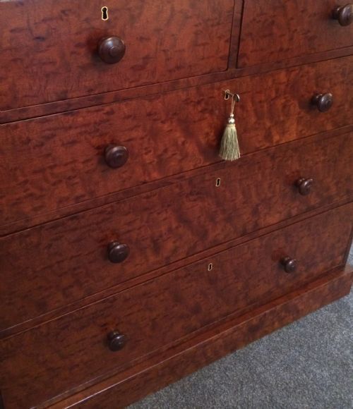 fig 2. Victorian Plum Pudding Mahogany Chest of Drawers