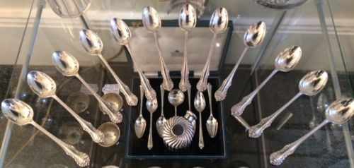 Set of 12 Edwardian Silver Teaspoons, Sheffield 1908