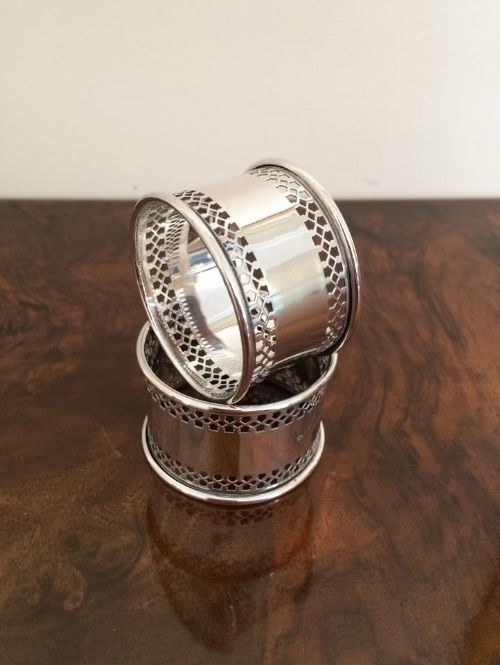 A Lovely Pair of George V Silver Napkin Rings