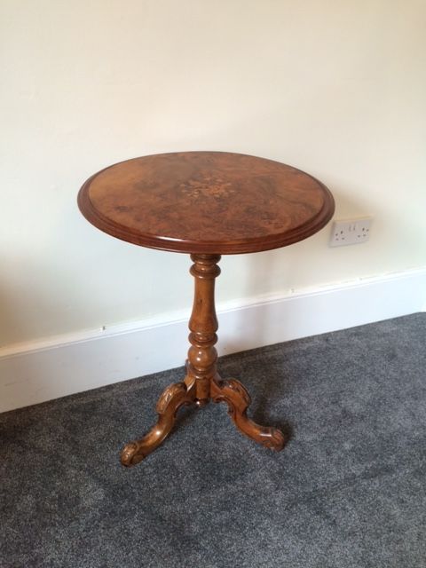 Victorian Burr Walnut Wine Table