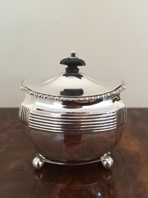 Victorian Edinburgh Silver Tea Caddy, 1898