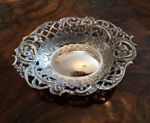 Quality Victorian Silver Bon Bon Dish, 1893