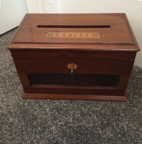 Edwardian Mahogany Country House Letter Box