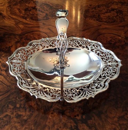 fig 1. Large & Superb Quality Edwardian Silver Basket
