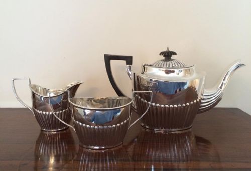 Victorian Silver Bachelors Tea Service, 372 Grams