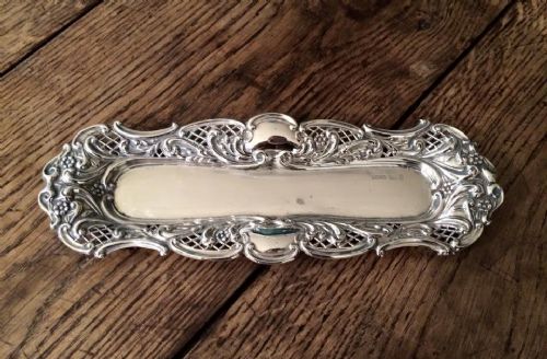 Victorian Silver Pen Tray, Sheffield 1901