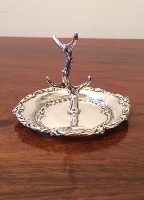 Edwardian Silver Ring Tree, Chester 1902