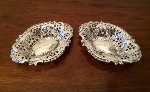 fig 1. Pair Victorian Silver Dishes, Birmingham 1898