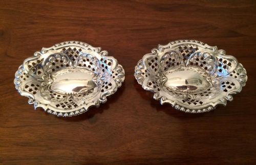 fig 2. Pair Victorian Silver Dishes, Birmingham 1898