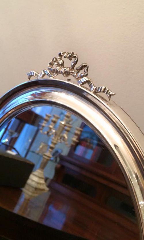 fig 1. Fabulous Large Silver Dressing Table Mirror by Mappin & Webb