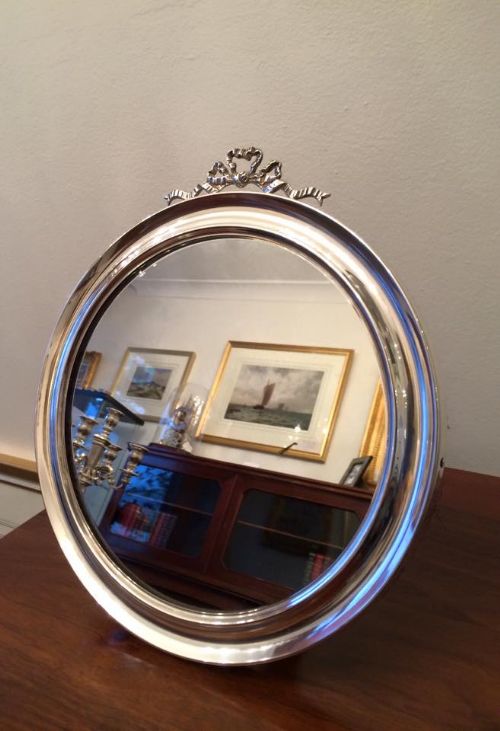 fig 2. Fabulous Large Silver Dressing Table Mirror by Mappin & Webb