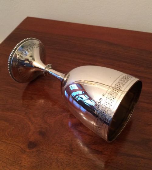 fig 1. Victorian Silver WIne Goblet, London 1877