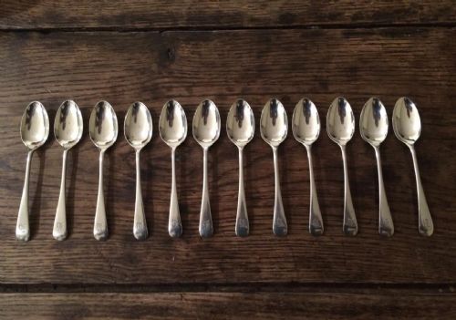12 Silver Tea Spoons, Sheffield 1908