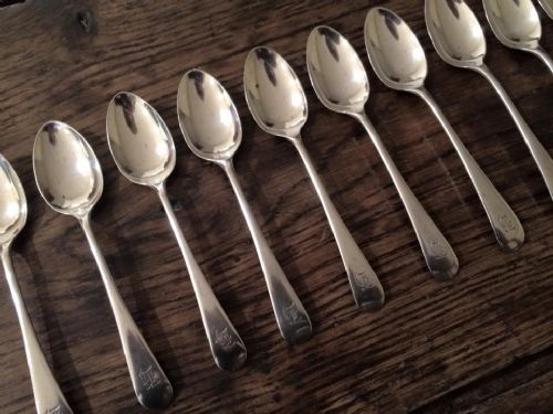 fig 2. 12 Silver Tea Spoons, Sheffield 1908