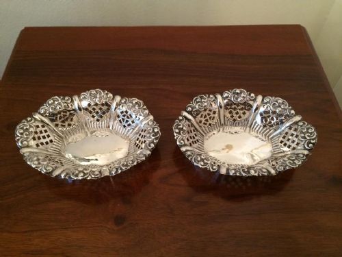 Edwardian Silver Bon Bon Dishes, 1904