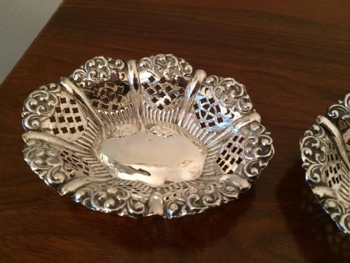 fig 2. Edwardian Silver Bon Bon Dishes, 1904