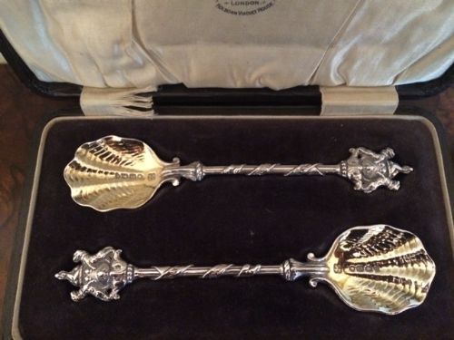 Superb Pair of Victorian Silver Spoons, 1858