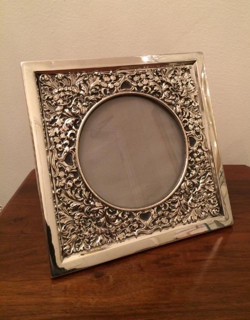 Large Art Nouveau Silver Photograph Frame, 1902