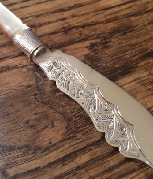 fig 2. Victorian Silver Butter Knife, George Unite 1863