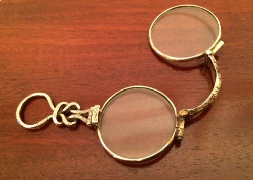 fig 2. Victorian Gilt Metal Lorgnettes