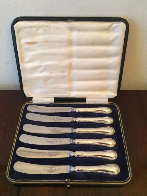 Set of Six Silver Tea Knives, 1925