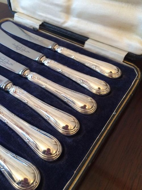 fig 2. Set of Six Silver Tea Knives, 1925