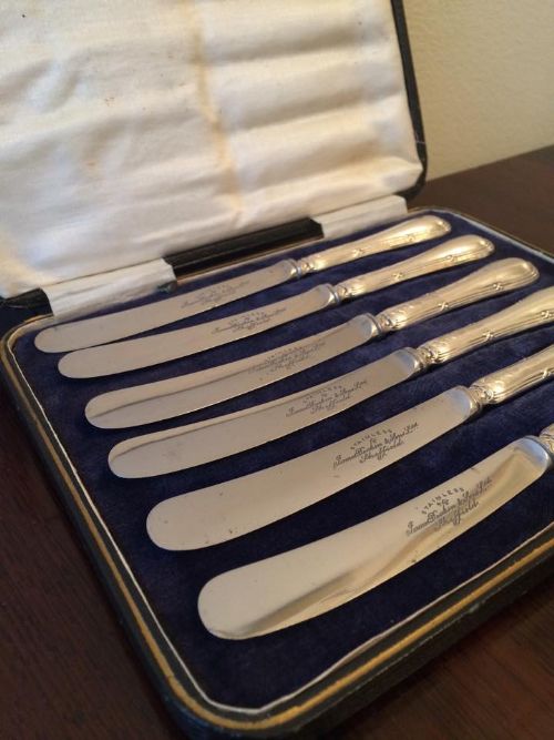 fig 3. Set of Six Silver Tea Knives, 1925