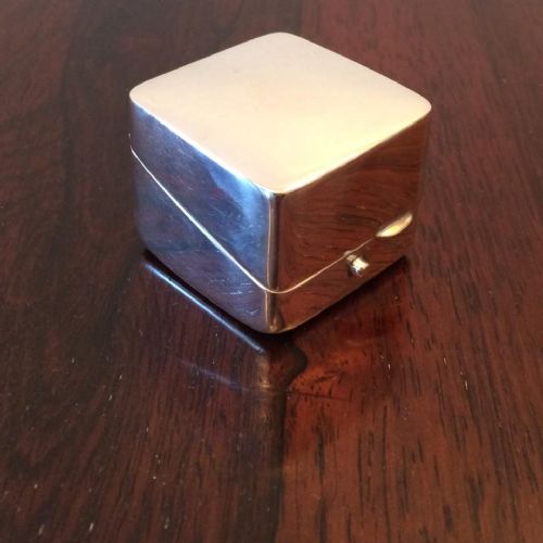 George V Solid Silver Ring Box