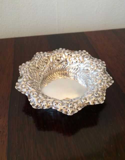 fig 1. Victorian Edinburgh Silver Bon Bon Dish, 1895