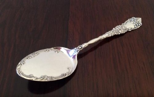 Victorian Silver Preserve Spoon, Levi & Salaman