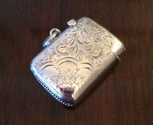 Victorian Silver Vesta Case, 1899