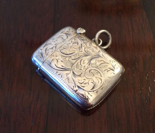 fig 2. Victorian Silver Vesta Case, 1899