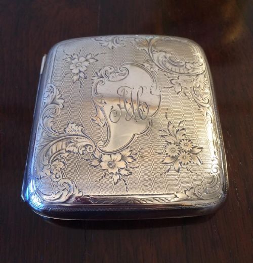 fig 1. Superb Chester Silver Cigarette Case, 1903
